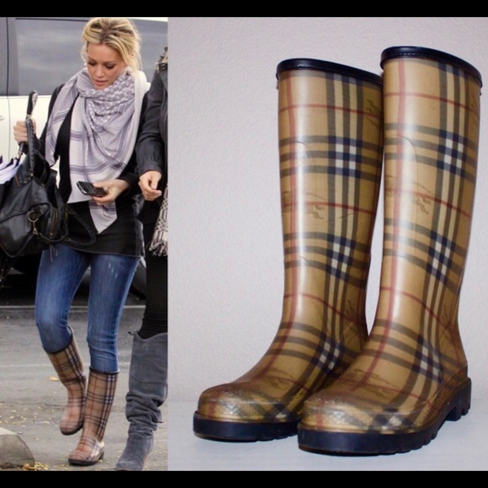 Burberry rain boots